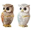 Creative Resin Owl Statue Vivid Cute Bird Miniature Figurine Retro Animal Sculpture Cabinet