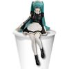 14cm Latest Anime Hatsune Miku Virtual Singer Manga Sitting Posture Model Playthings Computer Desk Cake Decoration Adorable Free Ship