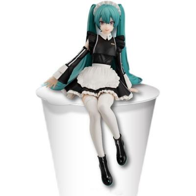 14cm Latest Anime Hatsune Miku Virtual Singer Manga Sitting Posture Model Playthings Computer Desk Cake Decoration Adorable Free Ship