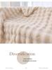 Elegant Bubble Rabbit Hair Throw Blanket - Soft, High-Grade Sofa & Bedroom Cushion