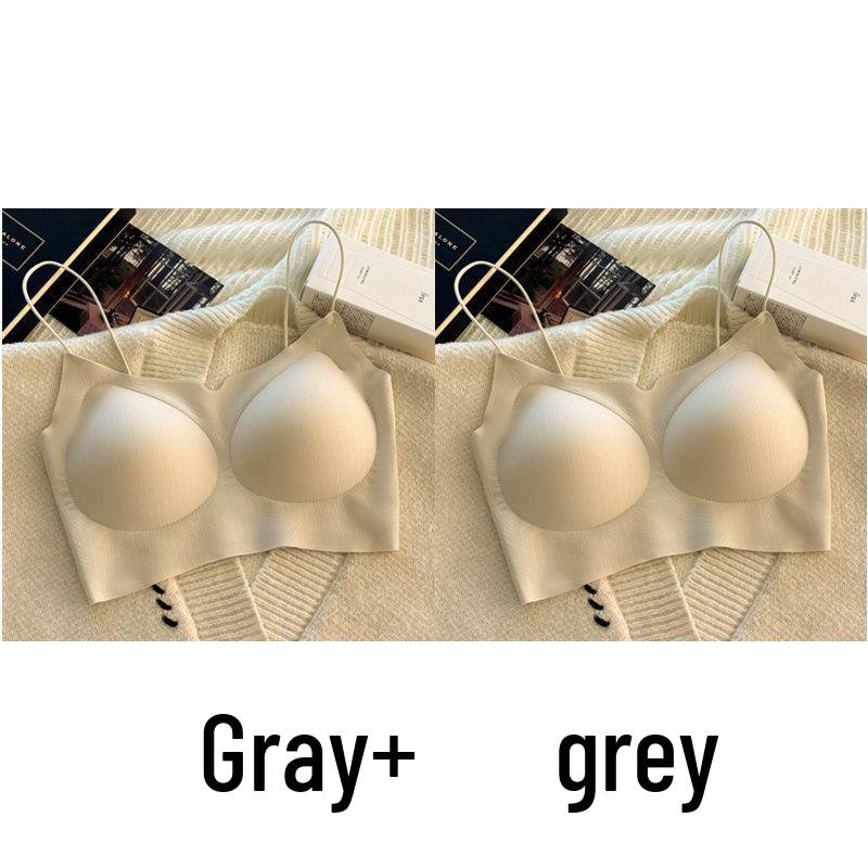 Invisible Seamless Push-Up Camisole Bandeau Bra for Small Busts