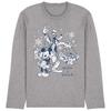 Disney Camiseta Unissex Adulto Mickey Mouse Merry, Bright And Tied Up In Lights Heather Manga Longa