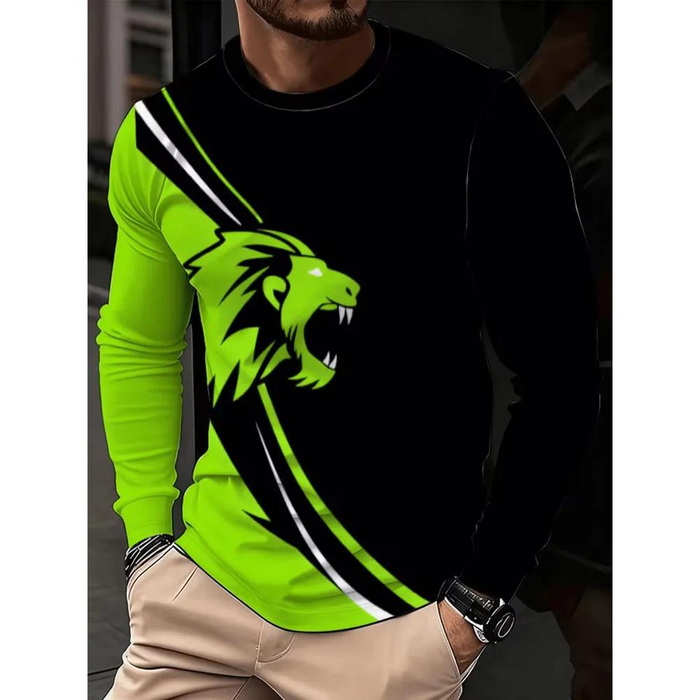 Casual Comfortable Simple Men's Long Sleeves Breathable Daily Versatile Pullovers Long Sleeves Men’s