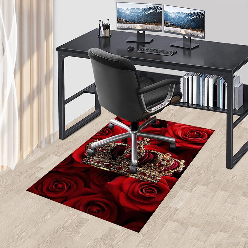 Royal Crown Chair Mat: Office Carpet, Oversized Rug for Home Decor, Sofa Mat, Gift Idea for Any Room