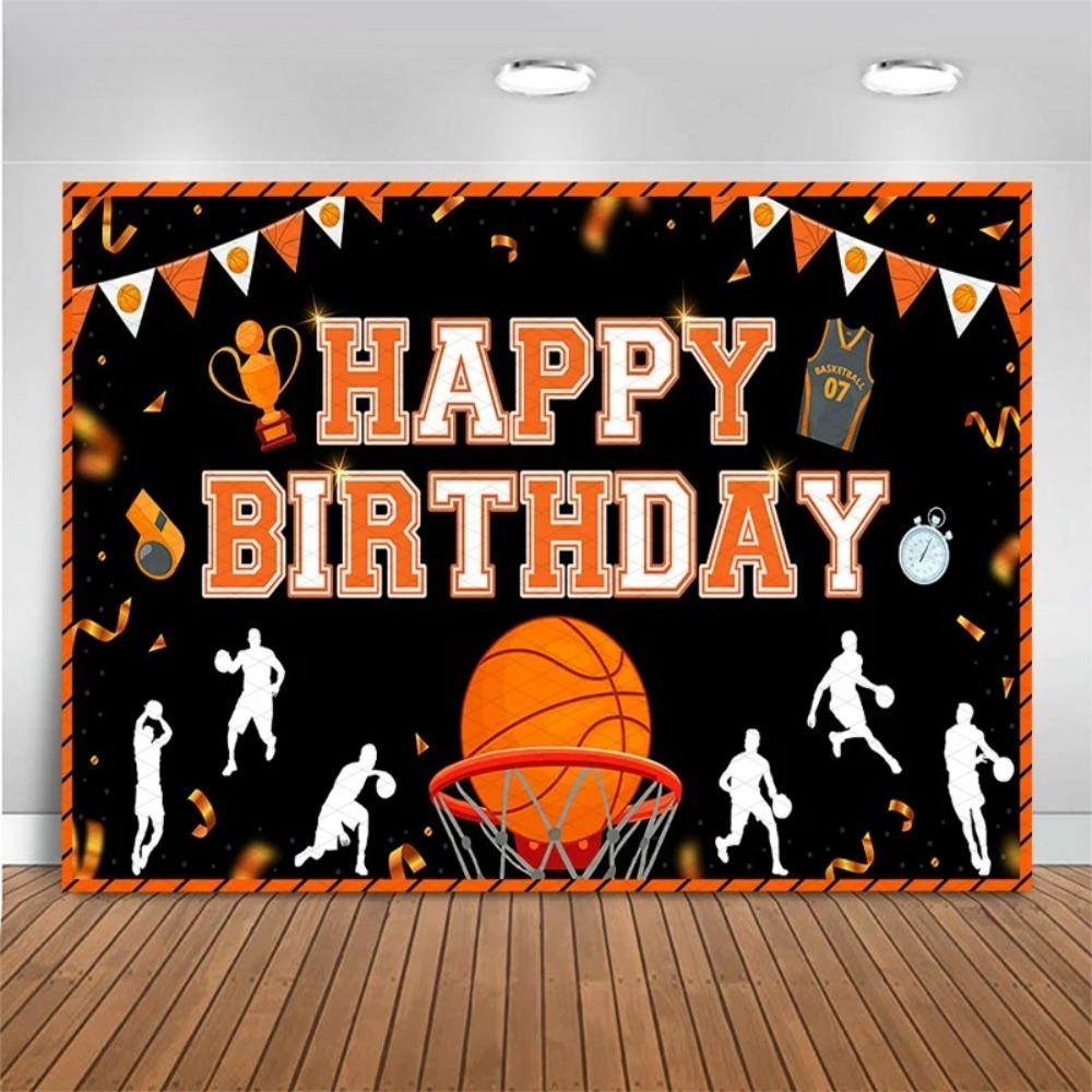 Basketball Flagge Spieler Junge Sport Thema Banner Hintergrund Junge Geburtstagsparty Hausdekoration Fotografie Hintergrundtuch