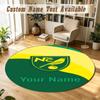 Round Rug Custom NameNorwich City Pattern Non Slip Carpet Home Floor Decor