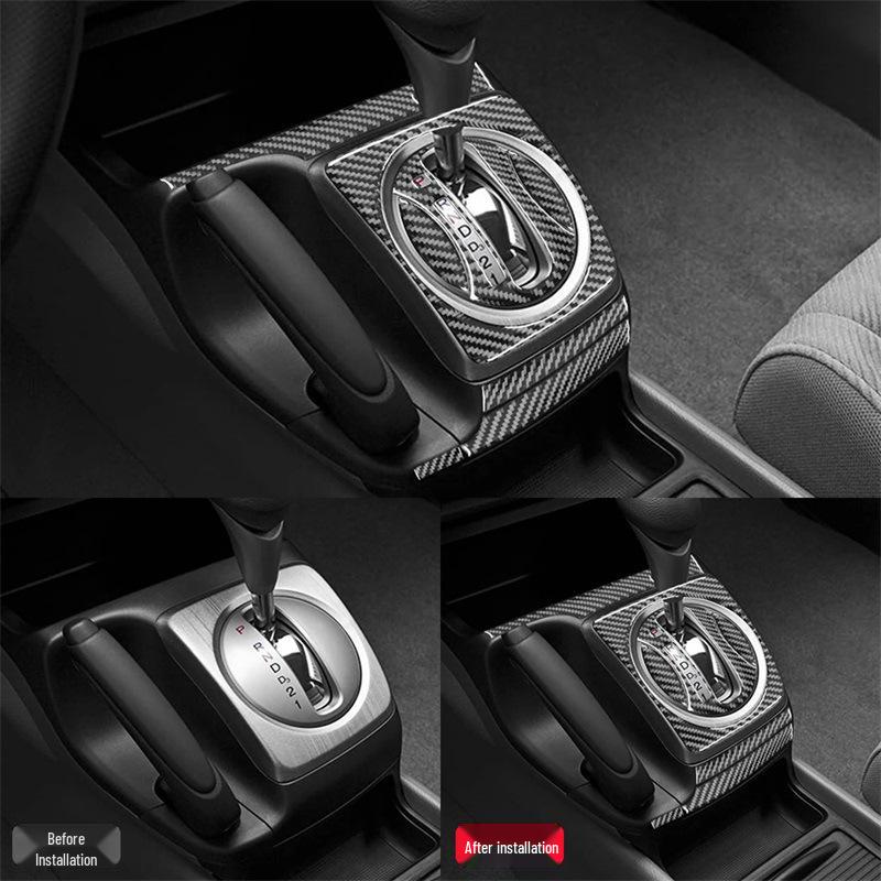 Honda Civic 2006-2011 Kohlefaser Schaltpanel Aufkleber