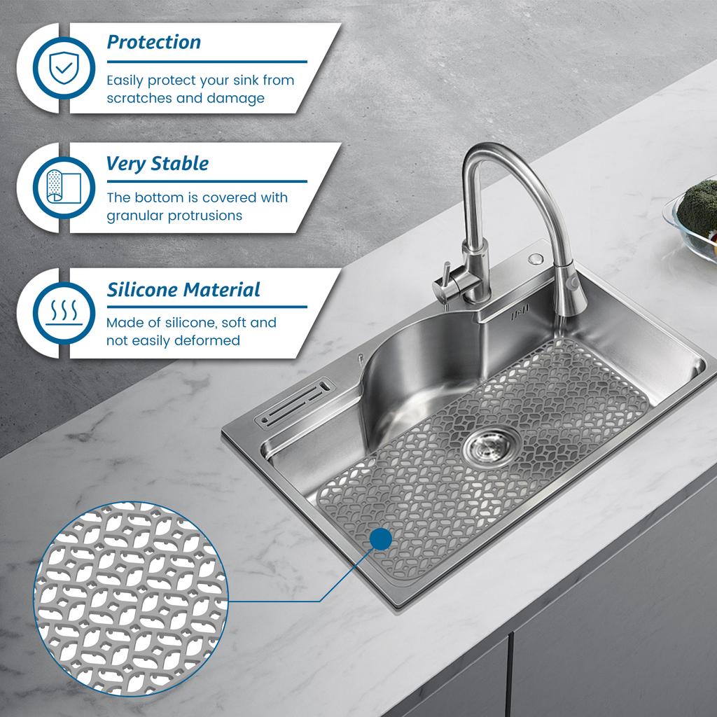 Silicone Sink Drain Hollow Kitchen Filter Splash Mat Table Decoration Sink Mat Non Slip Kitchen Drain Mats Protector Heat Resist