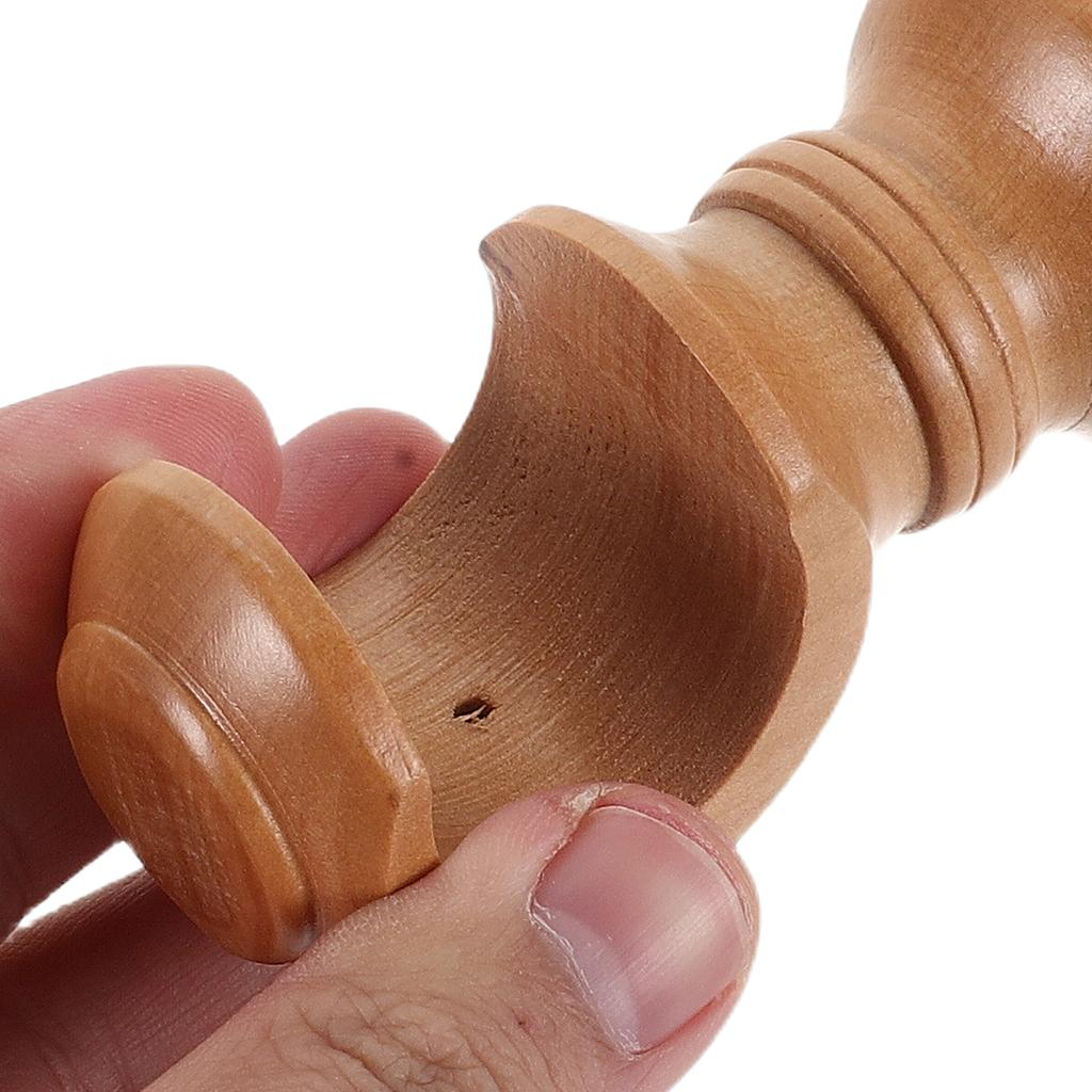 2pcs Curtain Rod Brackets Wood Double Holder For 1.1 Inch 28Mm Drapery Pole Heavy Duty Support Roman Base Easy Wall Mount