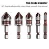 Hole Opener Chamfer Drill Bit Hex Shank Woodworking Chamfering Tool 82° Countersink Precise Multi-Size Countersink Bits
