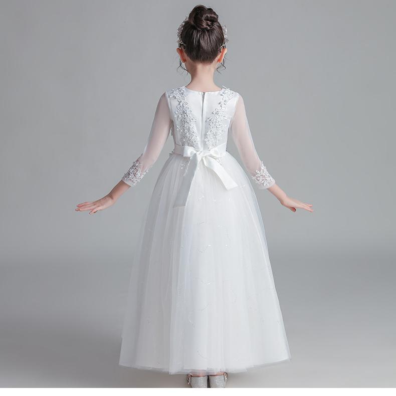 Prinzessinenkleid Mädchen Garn Frühling Sommer Langarm Modisch Kinderaufführung