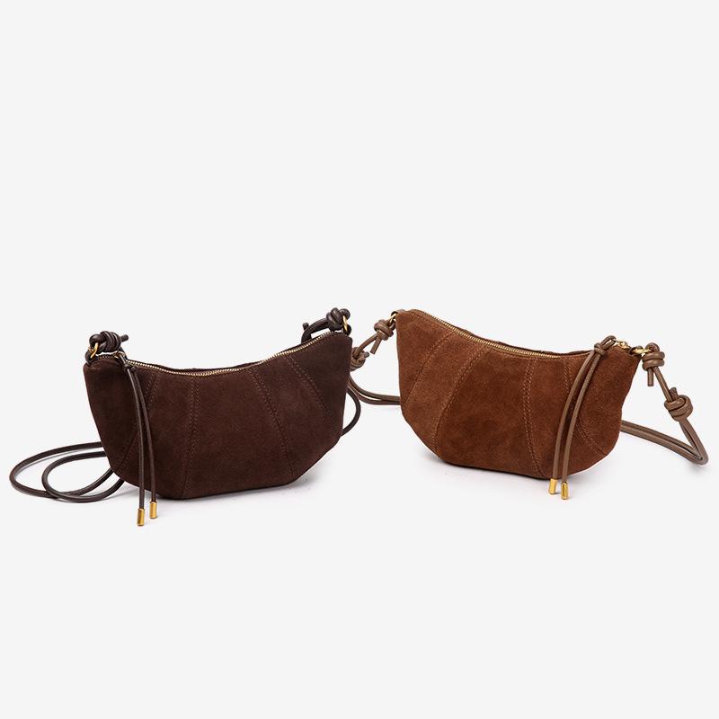 New Retro Frosted Leather Dumpling Bag In Autumn and Winter