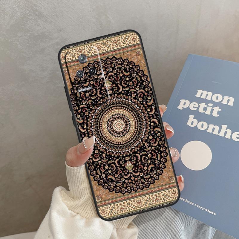 Retro Ethnic Carpets Turkish Rug Case For POCO F5 C40 M5s F3 X4 F4 GT M4 X3 X5 Pro Cover For Xiaomi 12T Pro 11T 11 12 13 Lite