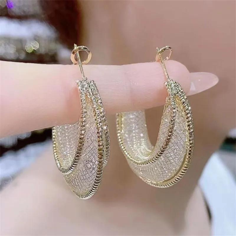 

Женские серьги-клипсы квадратной формы в стиле ретро для通勤 золотой