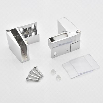 New Zinc Alloy Glass Door Hinge Self-closing Side Mounted Frameless Clamp No Drilling Hardware Cabinet Door Hinge Glass Door