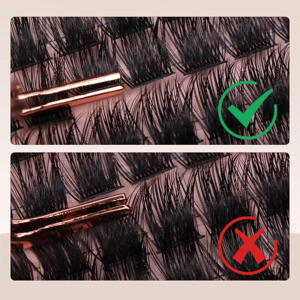 Single Cluster C Curved Multi-Hair False Eyelash Set 8-16Mmdiy Segmented Grafting Thick Eyelashes