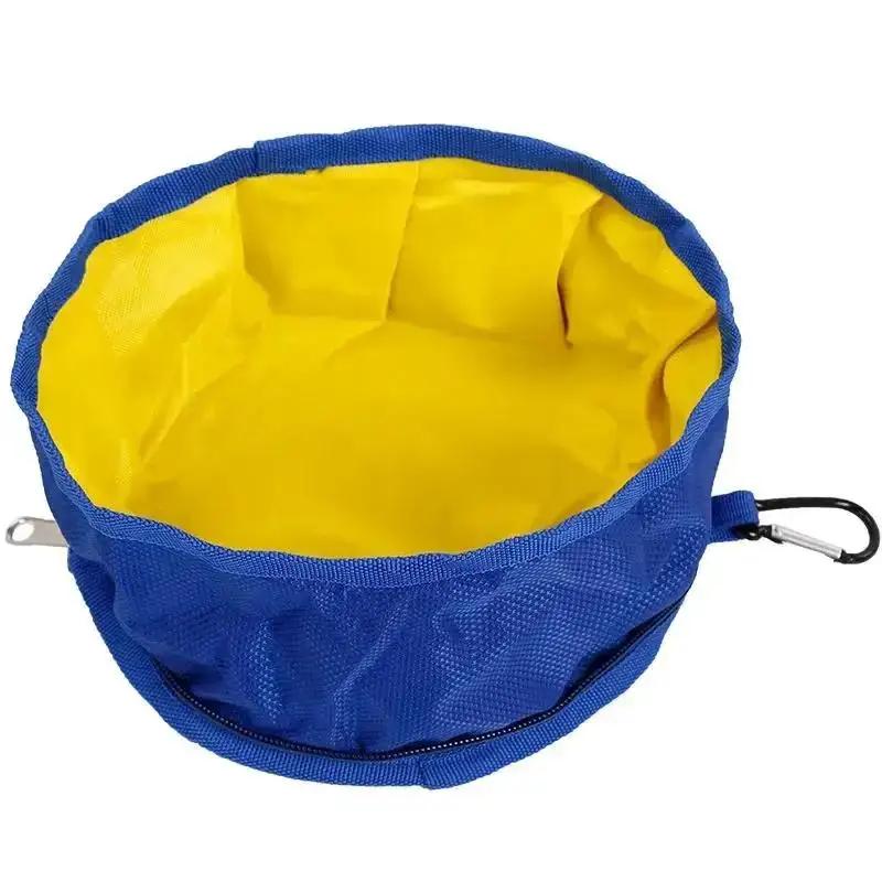 New Big Volume Dog Drinking Container Foldable Dog Water Bowl Food Storage Bag Outdoor Hiking Travel Folding Pet Bowl 1100ML