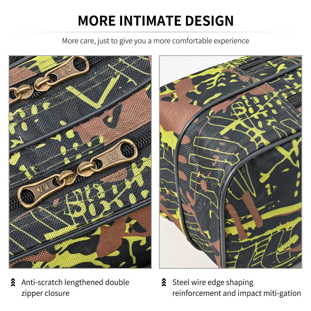 2 Layers 600D Oxford Fishing Rod Case Fishing Pole Case & Bag Fishing Reel Tackle Storage Bag Case for Fishing Gear & Equipment