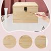 Unfinished Wooden Box Keepsake Multipurpose Jewelry Organizer with Hinged Lid for DIY Party