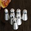 7pcs Russian Spherical Ball Stainless Steel Icing Piping Nozzle Pastry Tips Fondant Cupcake Baking T