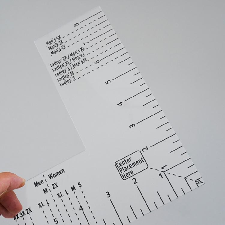 Placement Tshirt Rulers for Embroidery Press Printing Guide Adult Size Unisex T Shirt Rulers Alignment Tool