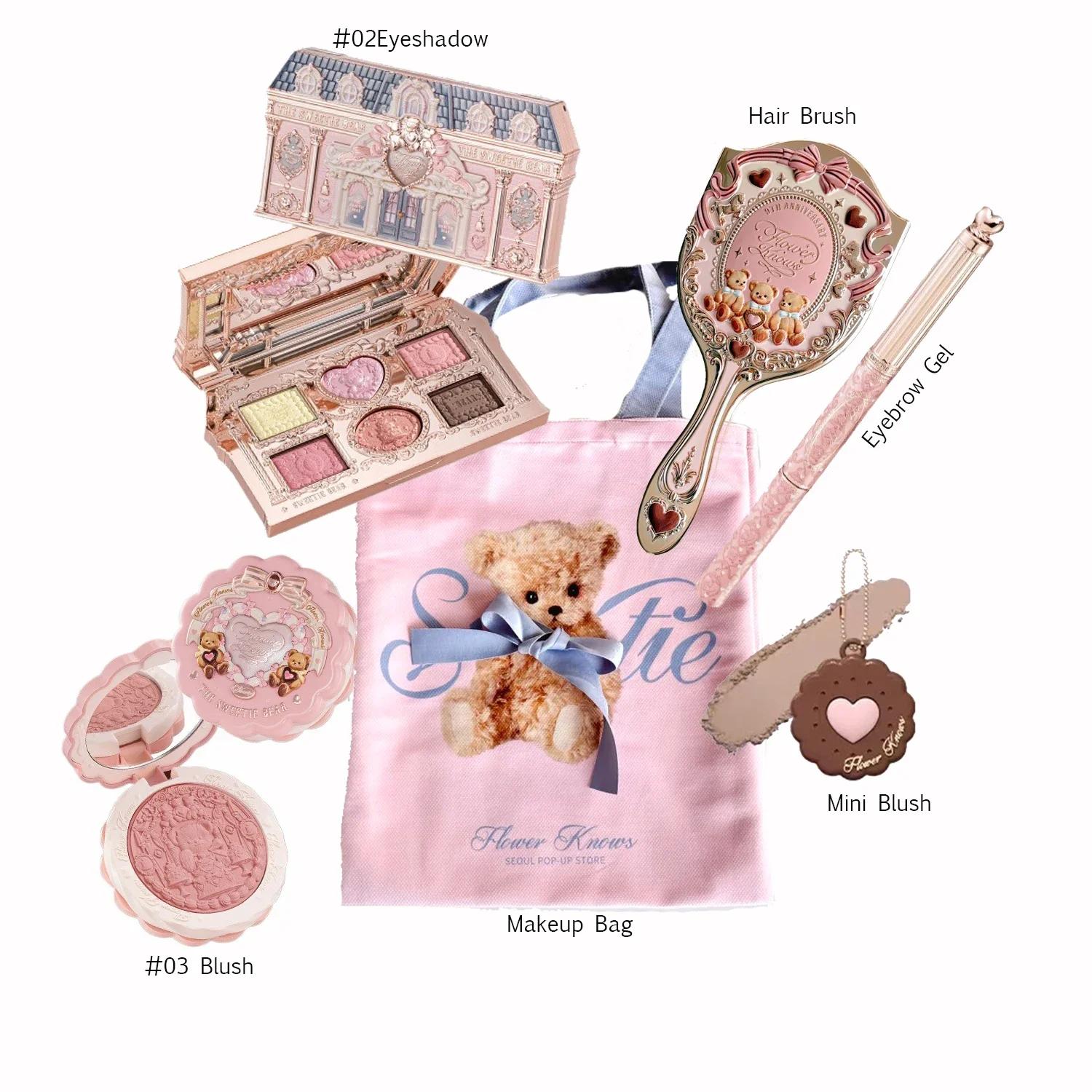 

Flower Knows ALL IN ONE Makeup Kit Full Professional Face Palette Blush Eyeshadow Lip Cream Solid Perfume Sets амарант розовый