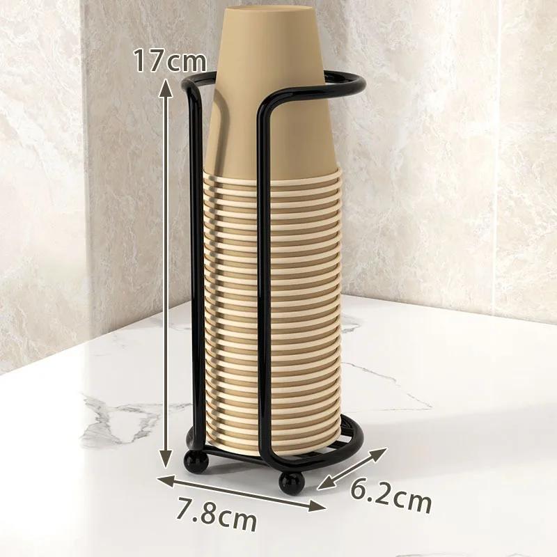 Koppoppbevaringsholder Luksus engangskoppstøtteramme Husholdnings kjøkkenpapir Koppholder Tekopper Dispenser Kjøkken Gadget