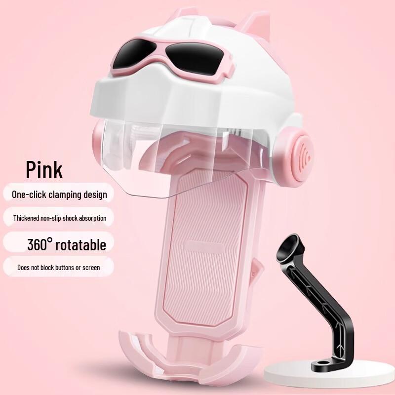 Bicycle Phone Holder with Helmet Sun Visor and Rearview Mirror Universal