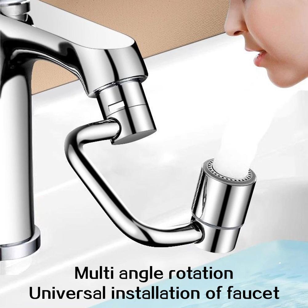 Universeller Wasserhahnverlängerer, 1080° drehbarer Spülbecken-Wasserhahn-Belüfter, Küchenarmatur Waschbeckenarmaturen Sprudeldüse Roboterarm