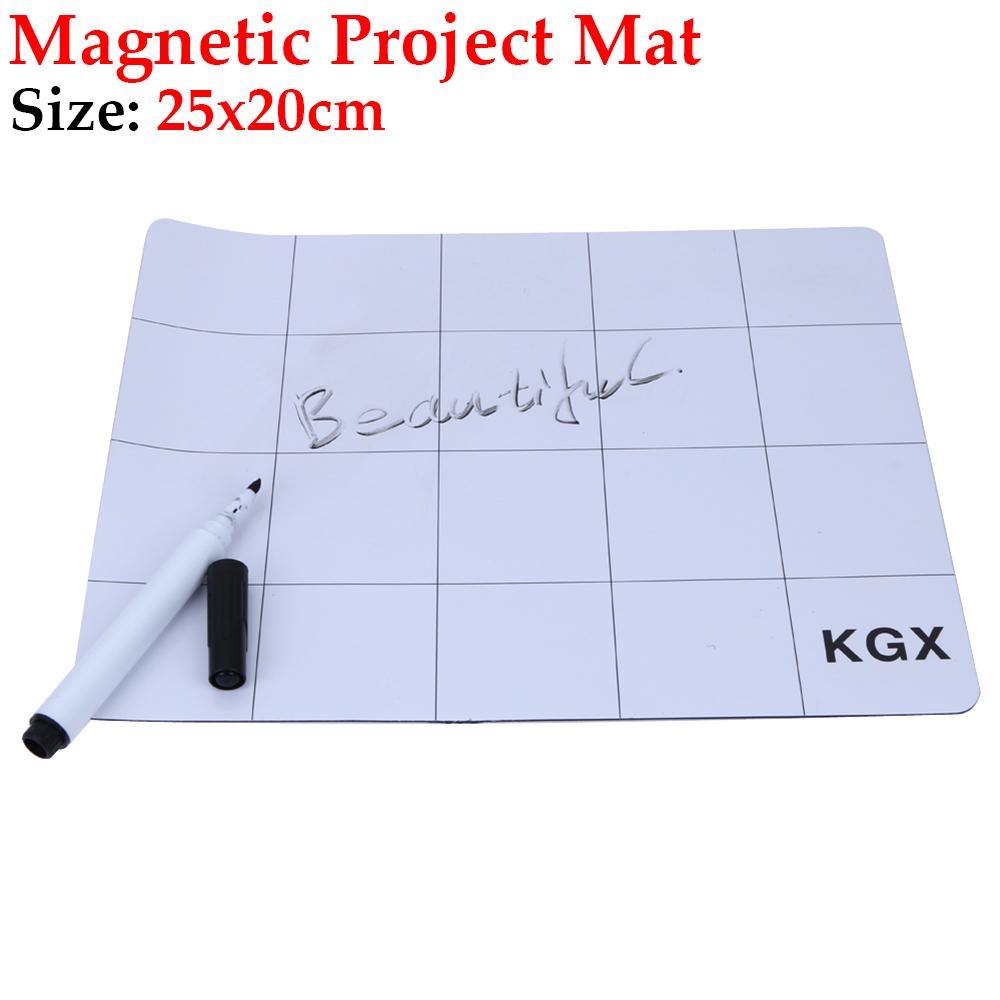 Magnetic Repair Mat Preventing Screws Lost Unorganized 25x20cm Working Memory Pad with Marker Pen Eraser for Mobile Phone Repair