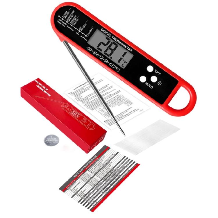 Folding Probe Cooking Thermometers 3 Second Fast Read Meat Thermometers For Kitchen Cooking BBQ Grilling Water Milk