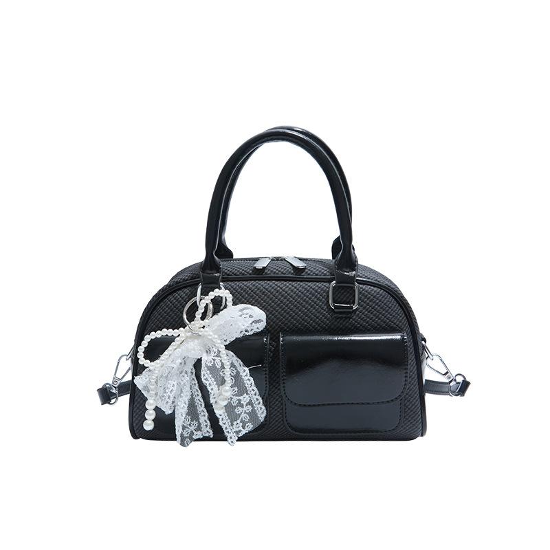 High-end Small Bag Women's New Spring Versatile Messenger Bag Fashionable Portable Bowling Bag
