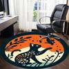1pc Cat Butterfly Office Round Area Rug,  Mat Suitable For Office, Under Office Chairs Bedroom Living Room Home Decor, Room Deco