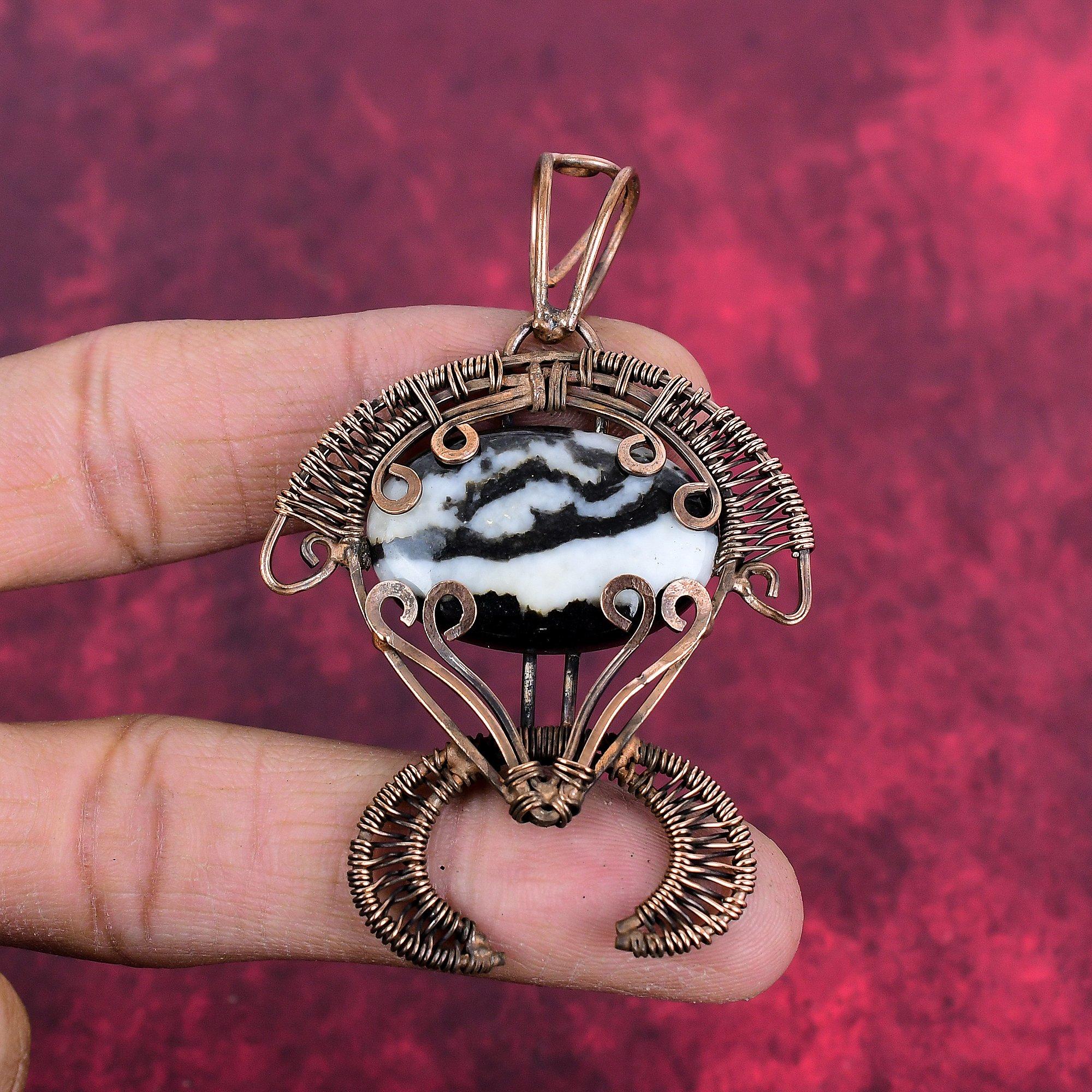 White buffalo turquoise pendant copper wire wrapped pendant antique copper jewelry tortoise gemstone pendant gifts for wife handmade pendant