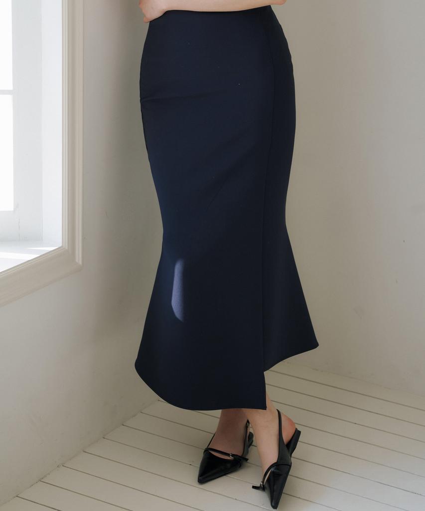 Riorg Ce Unbalanced Mermaid Skirt Navy