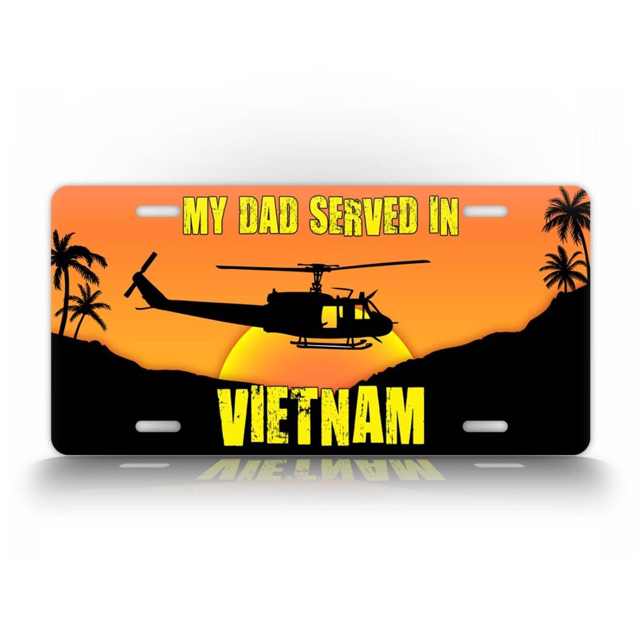 Personalized Vietnam War Veteran Tribute Themed Metal Decorative Tag Ideal for Home Decor (Only Decoration)