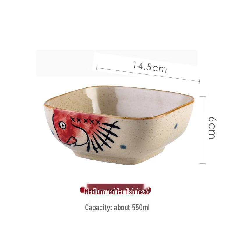 Japanese Lucky Cat Ceramic Salad Bowl