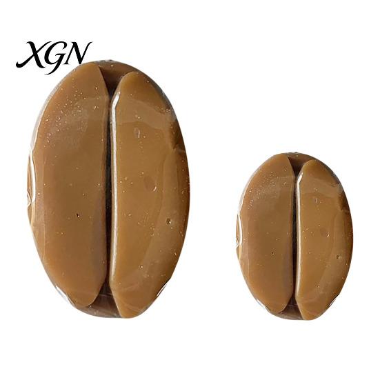 Coffee Bean Keychain Squeeze Toy Realistic Food Healing Sensory Slow Rebound Office Desk Stress Shape Decompression Tool Portable Bag