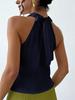 Women's Sexy Sleeveless Satin Shirt - Spring/Summer 2025 Collection