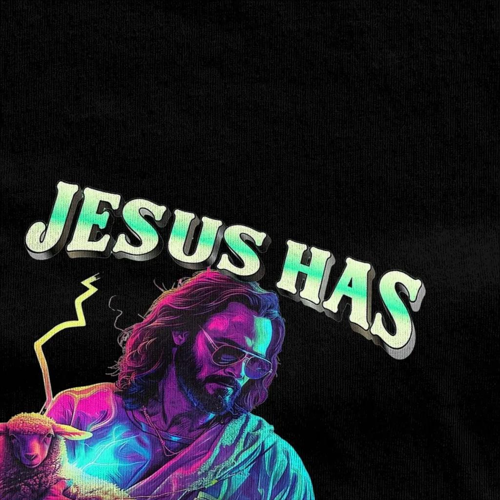 All Seasons Jesus Has Rizzen Funny Sarcastic T Shirt Merch Christ Pure Cotton Catholic Bible Faith T-shirt Tee Shirt