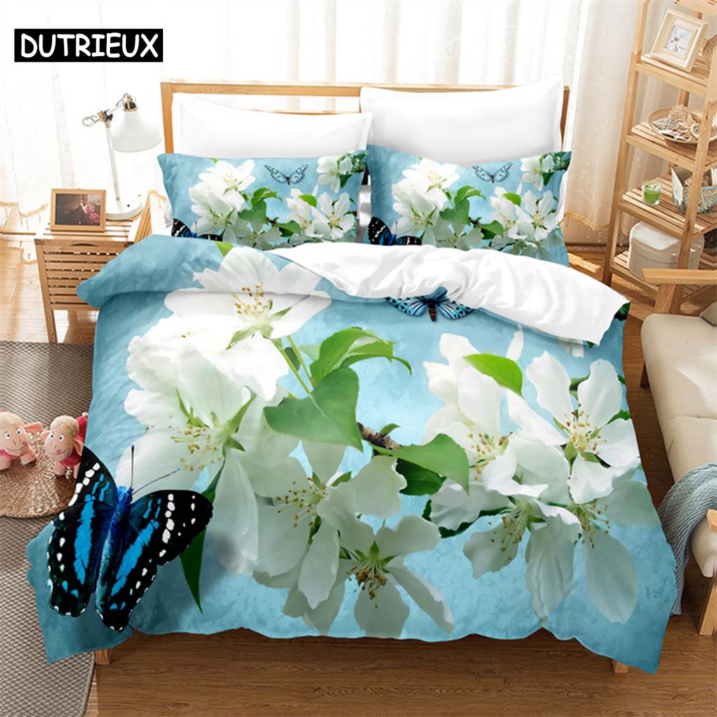 

Comforter Pink Flowers Queen Bedding Set Kids Bedroom Bed Set Comforter Set King Size Bedding Sets Comforter (quilt)-EU Single(135*200cm)3pcs