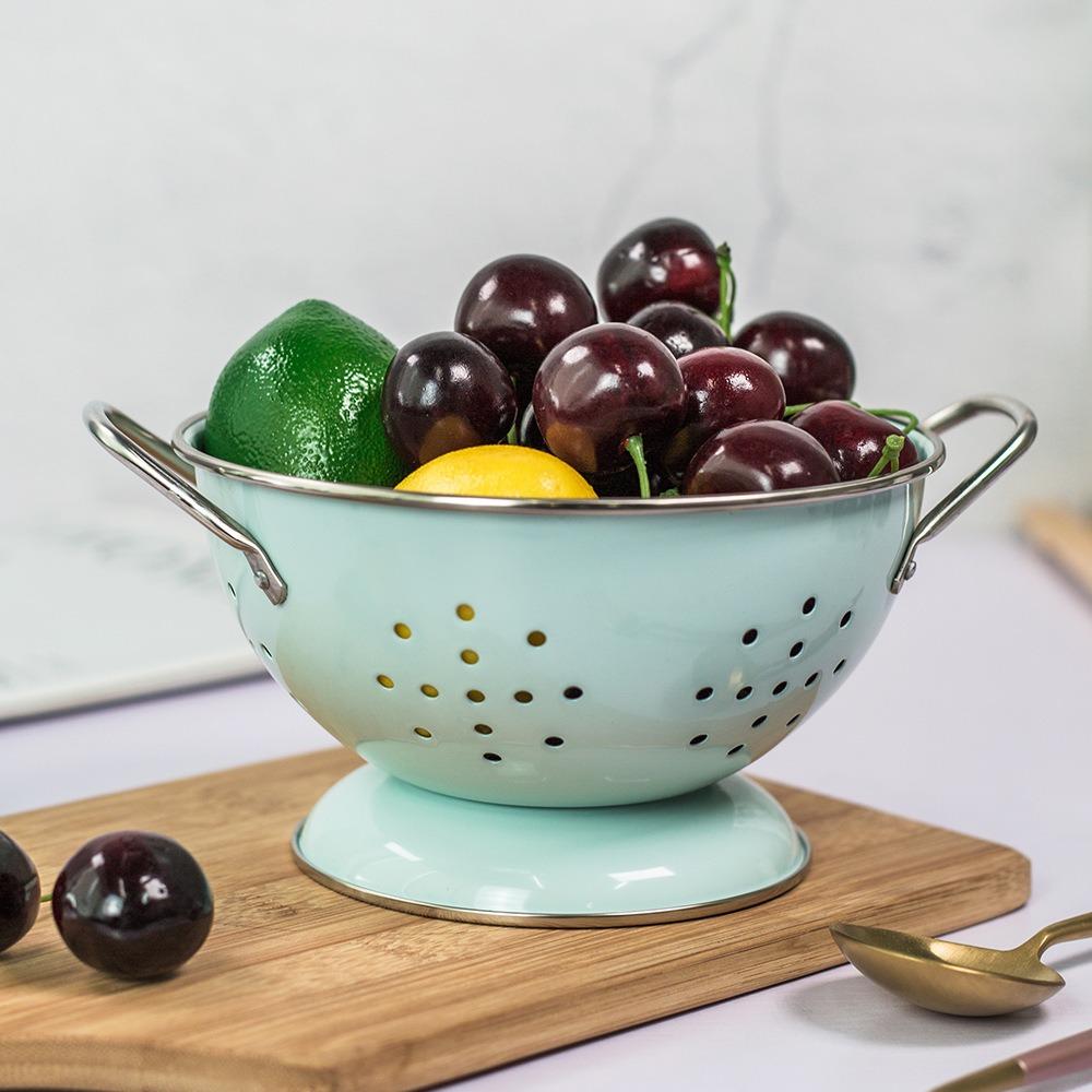 

Self Draining Fruit Drain Basket Rust-proof Vegetable Strainer Countertop