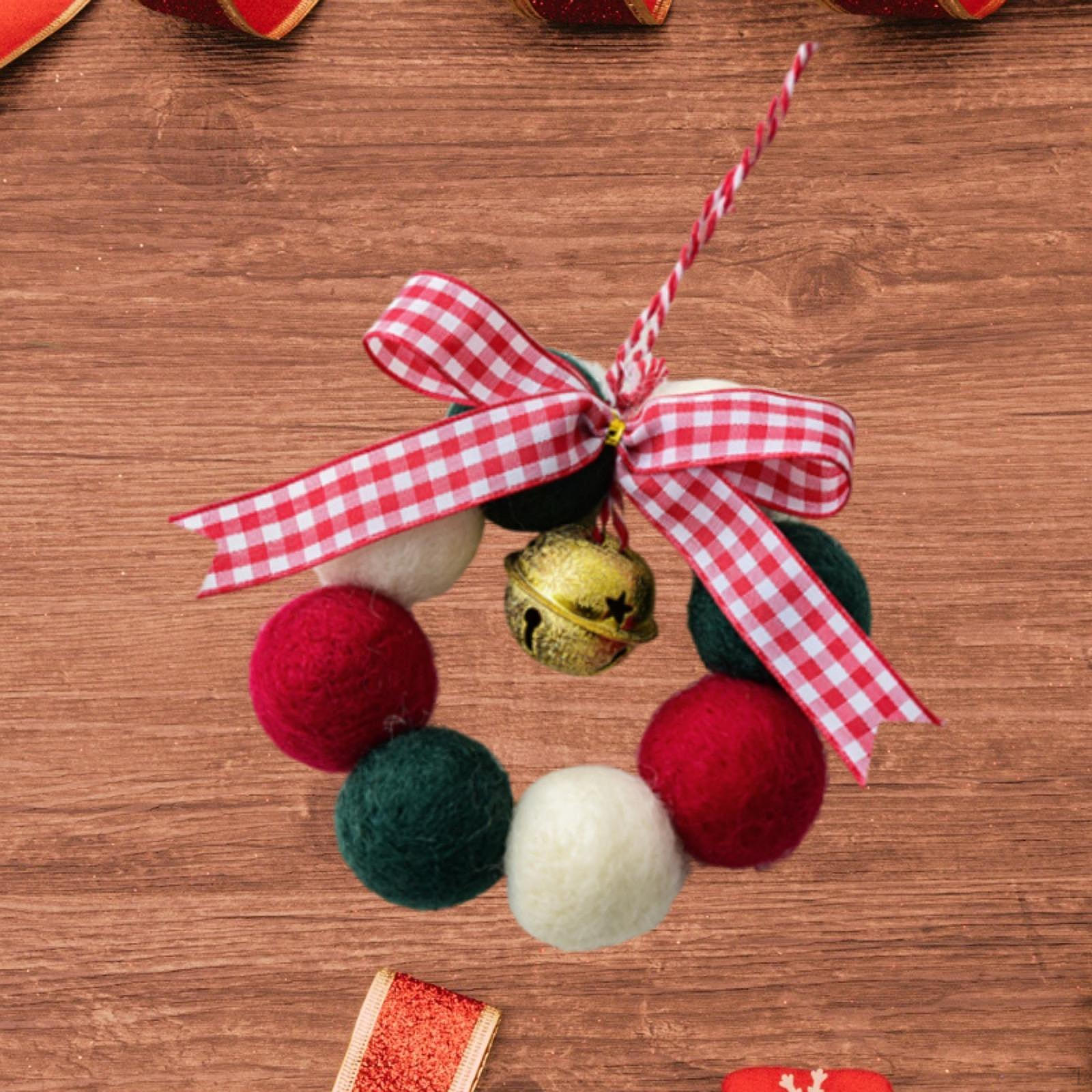 

Christmas Tree Wreath Pendant Decor Gift Xmas Decoration Hanging Ornament for Hallway Style B