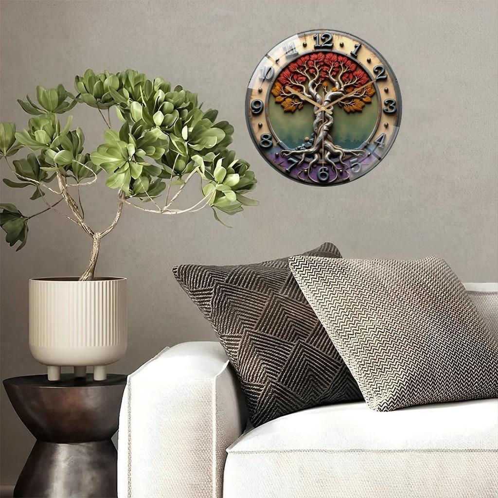 30x30cm Glass Wall Clock for a Holiday with Custom Themed Graphics