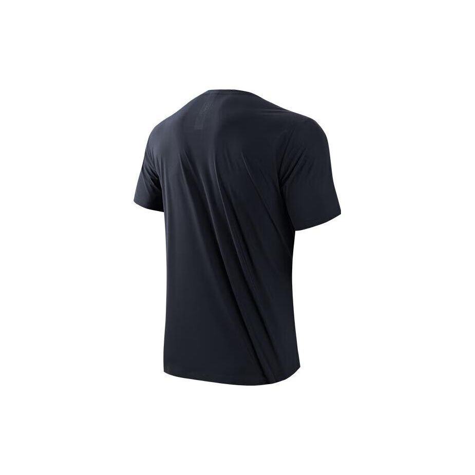 Anta Training Series Solid Color Round Neck Short Sleeve T-Shirt Men Tops Black 152327155-2