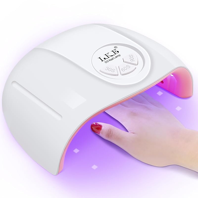 Wisdompark UV Nail Lamp, 72W UV Light for Gel Nails with 21 LED Lights Nail Lamp 3 Speed Timer Fast Curing Poly Gel Polish, Professional Manicure белый