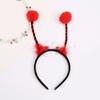 Lovely Bee Pompom Antenna Headband Plush Hairbands Cartoon Party Hair Decors