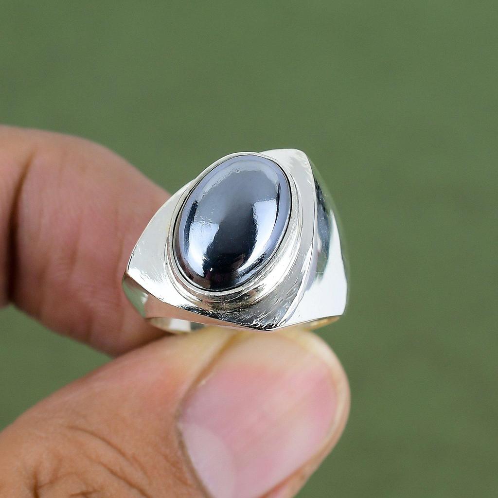 Schungit Ring 925 Sterling Silber Ring Schöner Schmuck Sehr Hübscher Edelsteinring Handgefertigter Boho Schmuck Geschenk Für Papa In Ringgröße Erhältlich