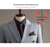 Men's High-End Double-Breasted Striped Slim-Fit Wedding & Business Suit Set