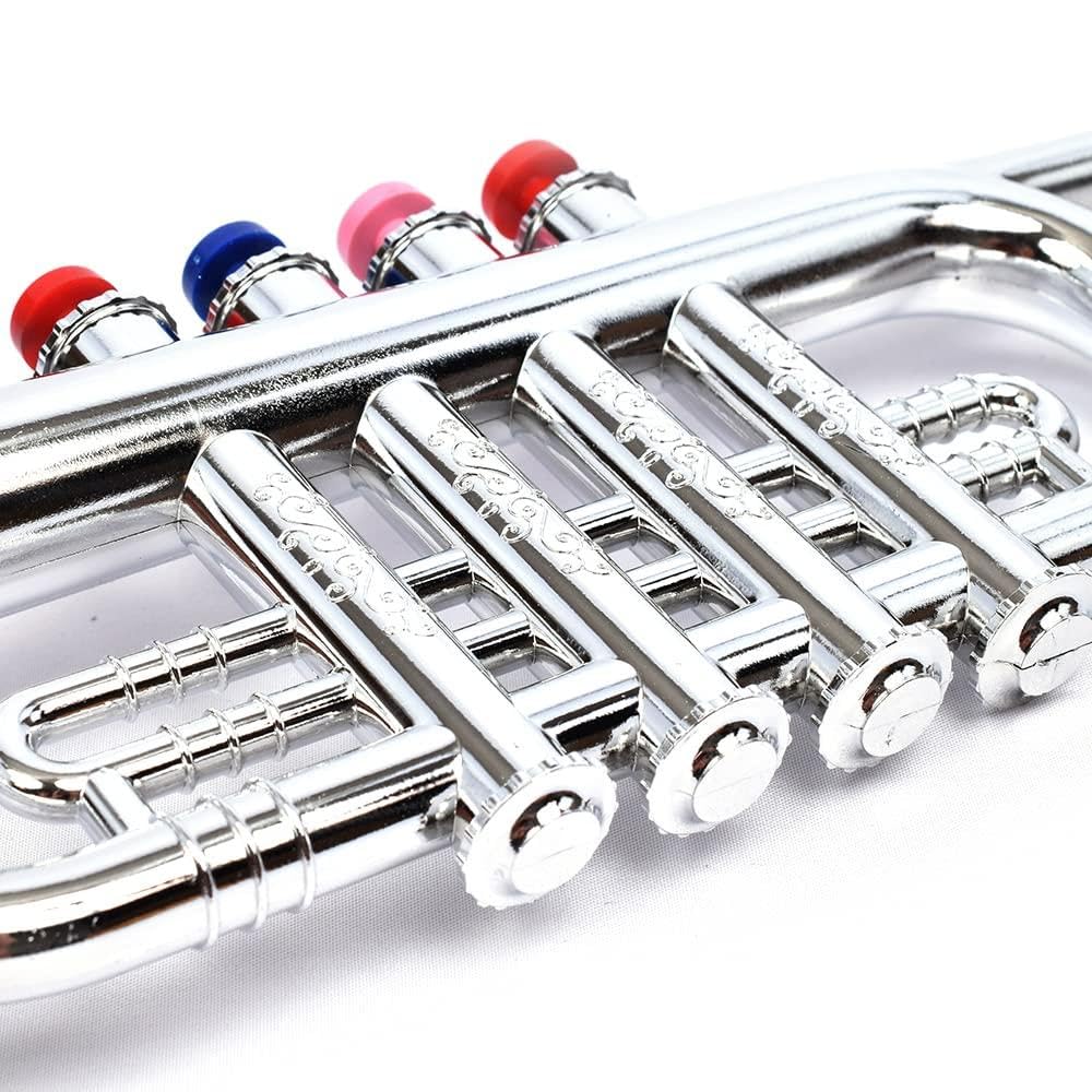 BONTEMPI Silver 4 Musical Montessori for Girls and Ages and Perfect for Preschool and Elementary School Entrance Birthday and Christmas Gifts Trumpet,